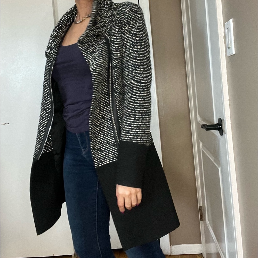 Stylish Black and Gray Women's Coat